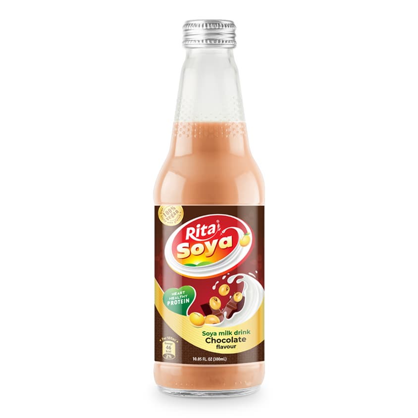 Supplier Soya Milk Drink Chocolate Flavor 10_05 Fl Oz Glass Bottle