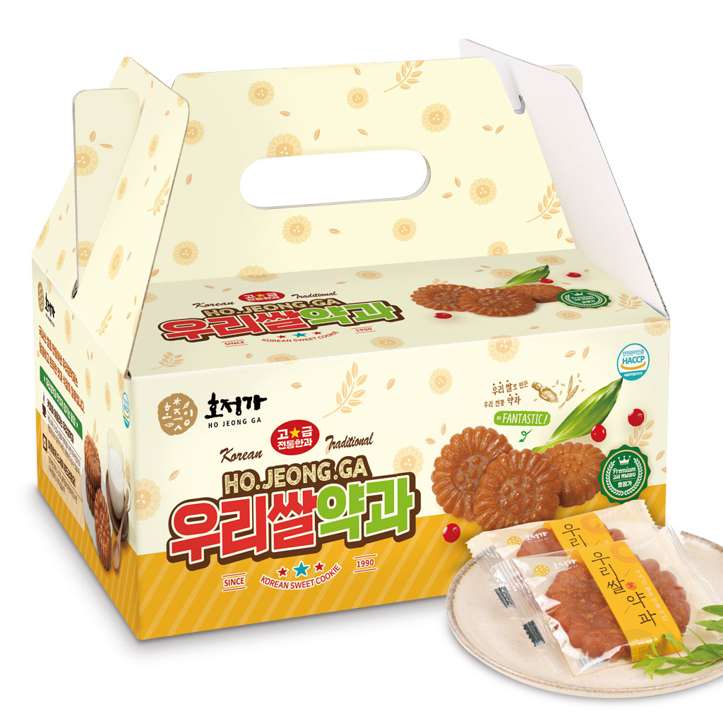 Hojeongga Rice Yakgwa _Deep_fried Honey Cookie_ Set_1kg