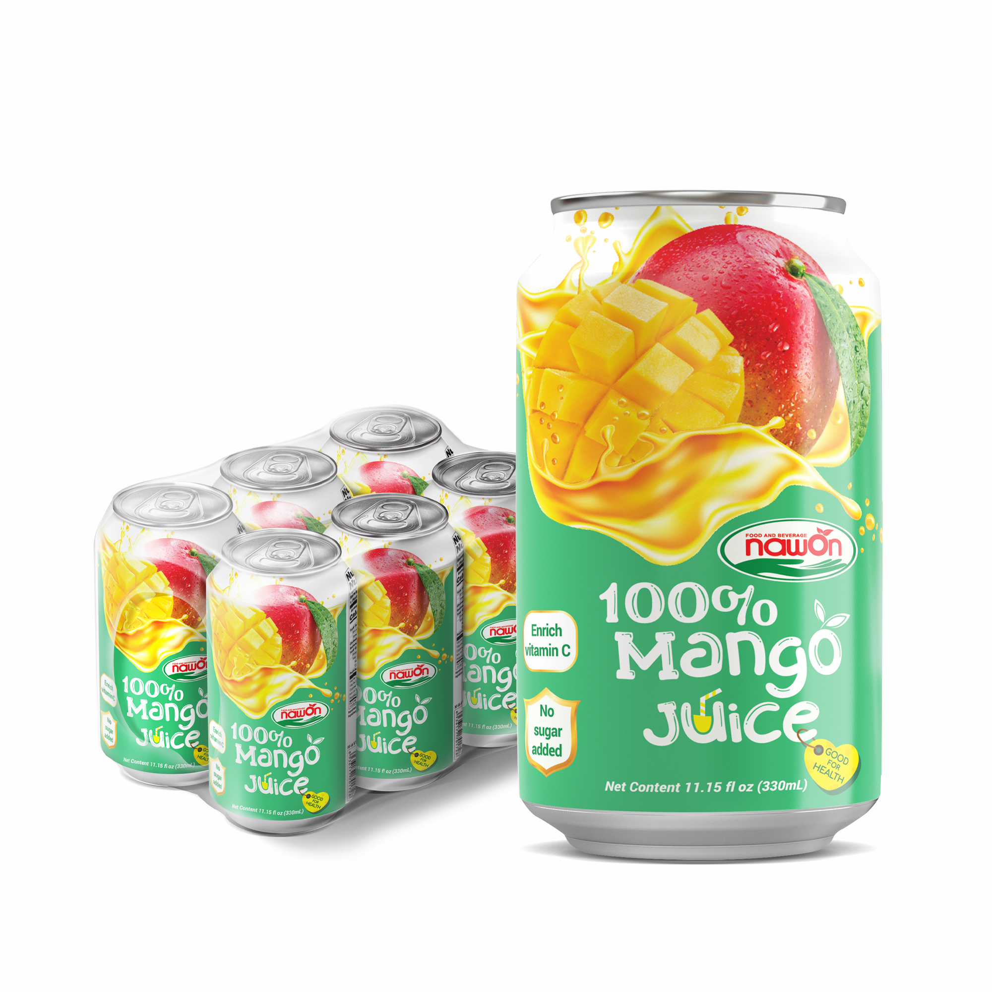 100_ Mango Juice Drink 330ml Can