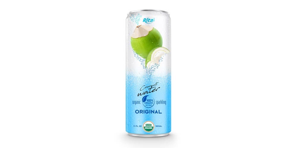 Coconut Water Suppliers Organic Sparkling 320ml from RITA coconut water own brand