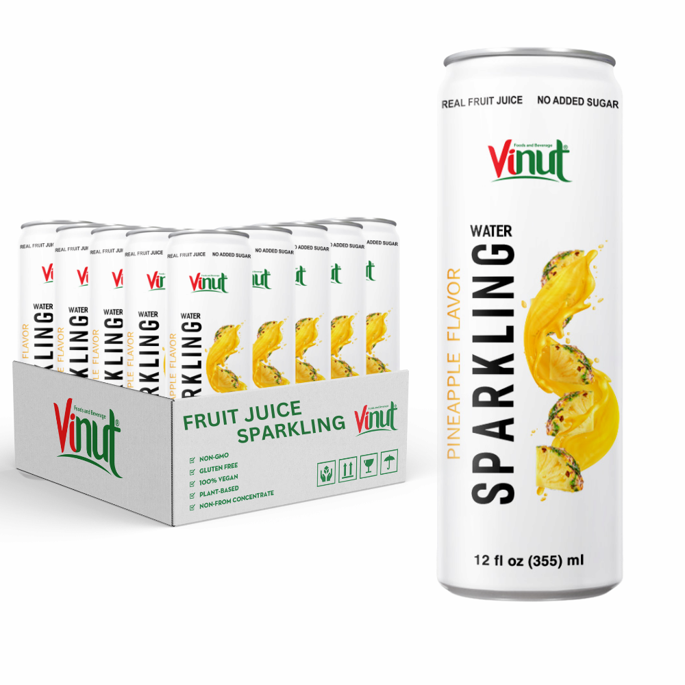 Marketing Support _ 355ml Pineapple Fruit Juice Sparkling Water _ Free Sample _ Private Label OEM