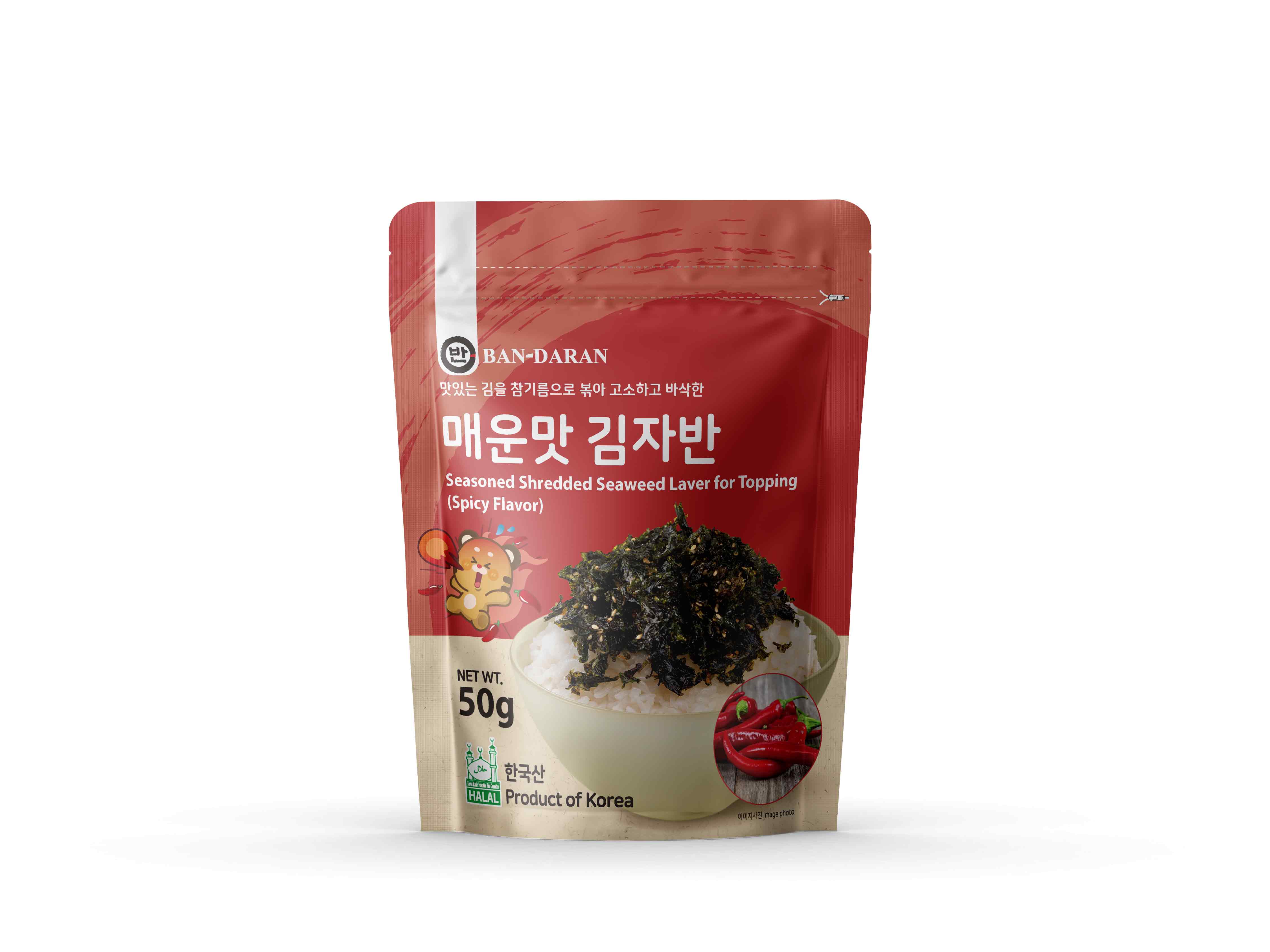 BANDARAN SEASONED SHREDDED SEAWEED LAVER FOR _SPICY FLAVOR_