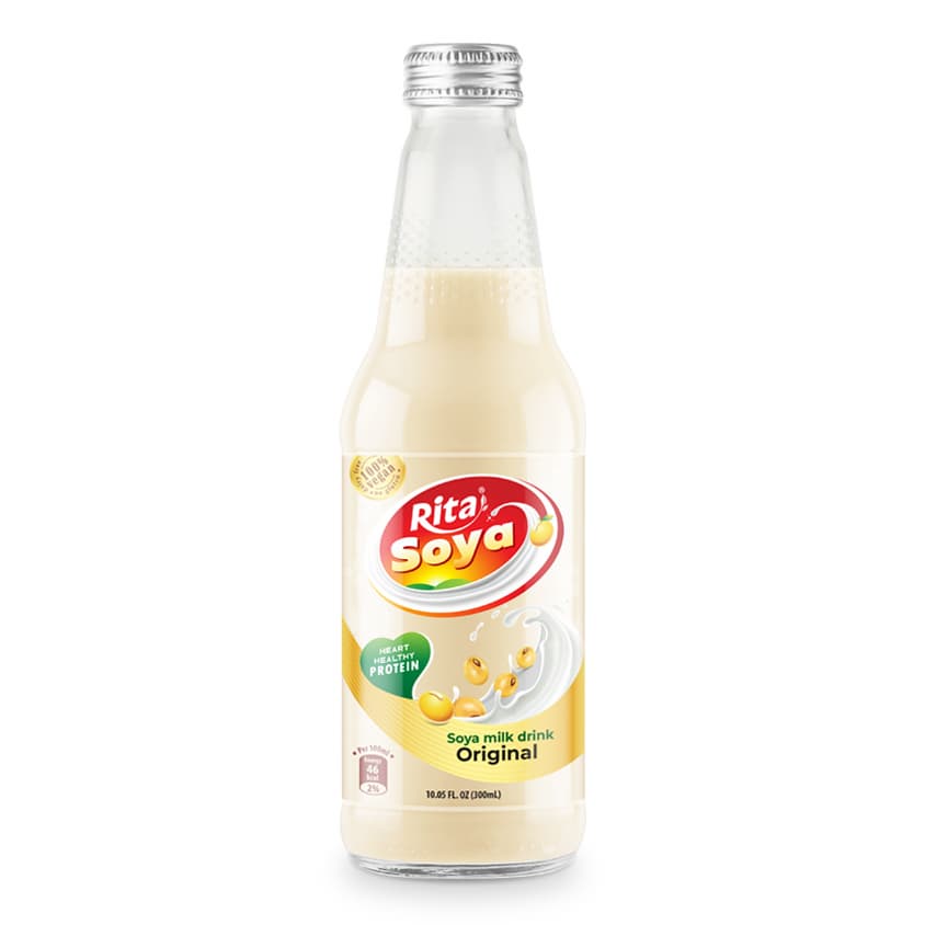 Vegan Soya Milk Drink Original Flavor 10_05 Fl Oz Glass Bottle