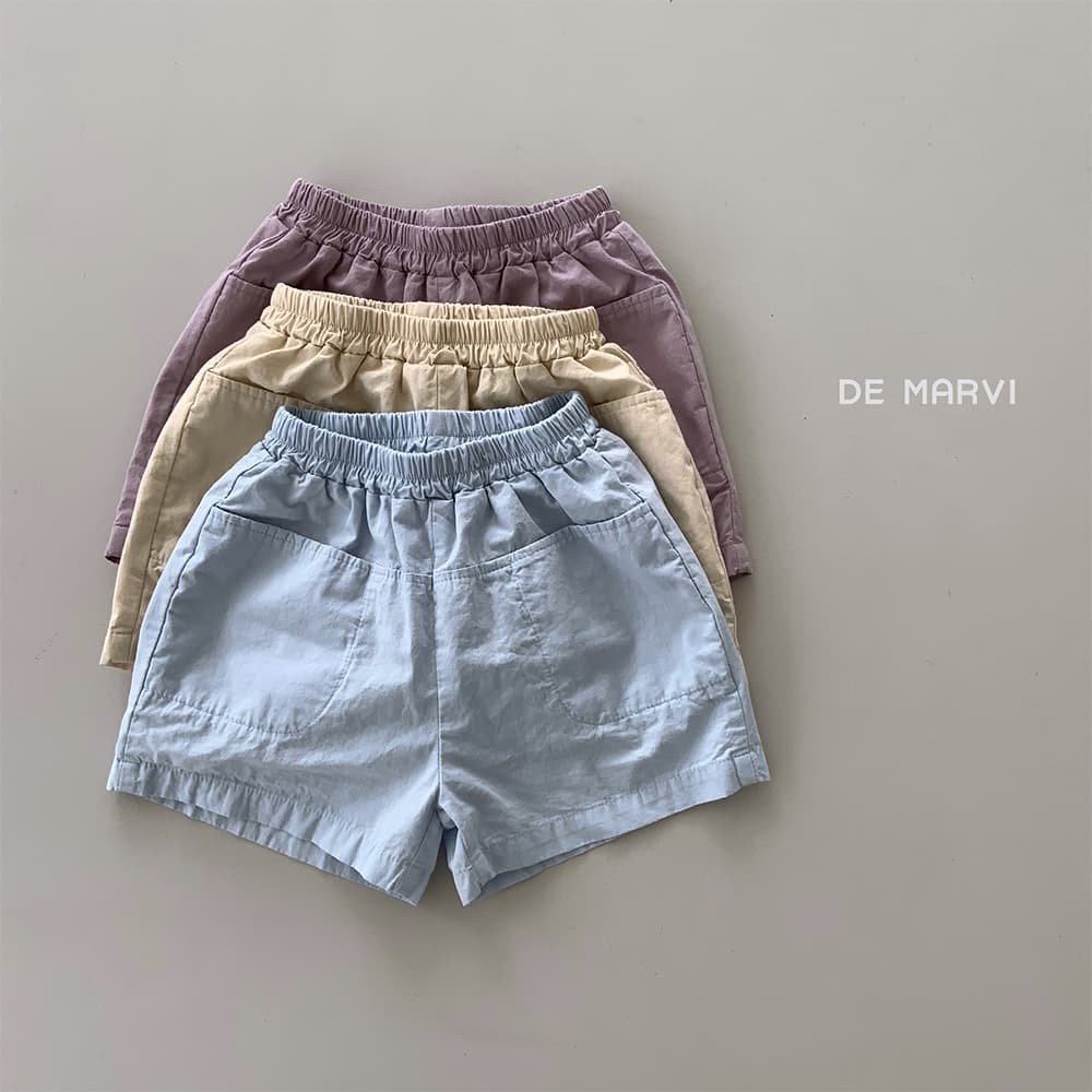 DE MARVI Kids Toddler Elastic waist Pocket Shorts Boys Girls Summer Clothes Wholesale Korean