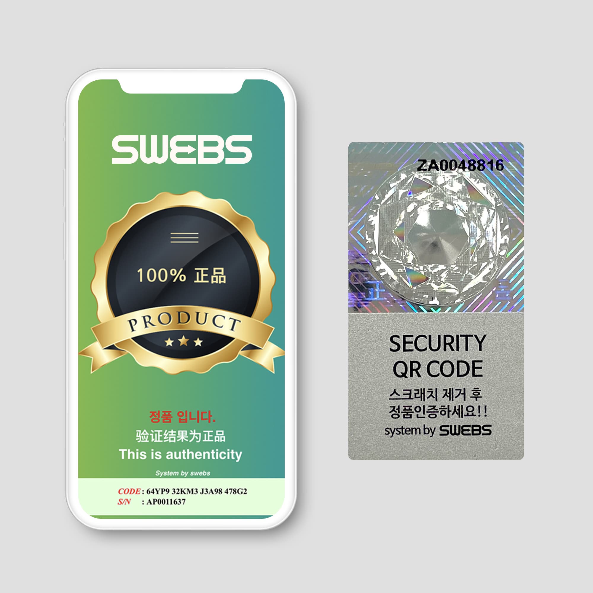 SWEBS Hologram Label