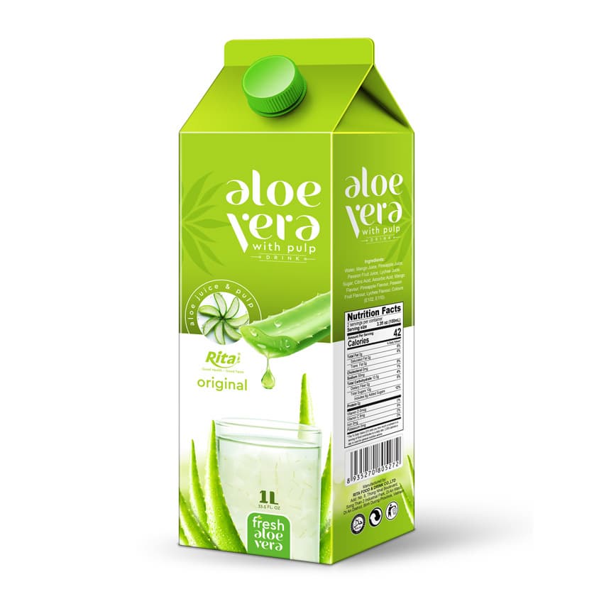 Wholesale Aloe Vera With Pulp Orginal 1000ml Paper Box