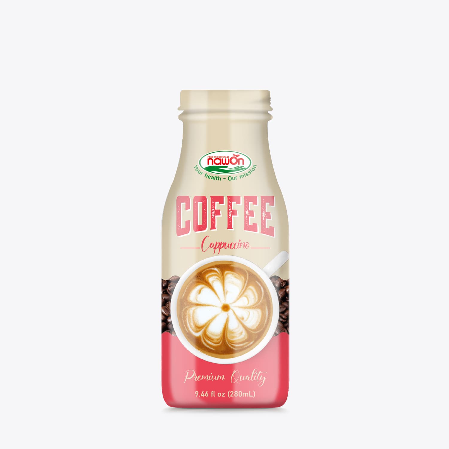 Cappuccino Coffee Premium Quality  Glass Bottle_ 280Ml