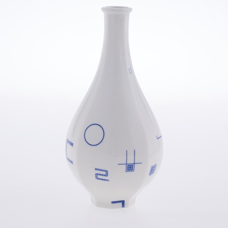 Hangeul Pattern Octagonal Vase