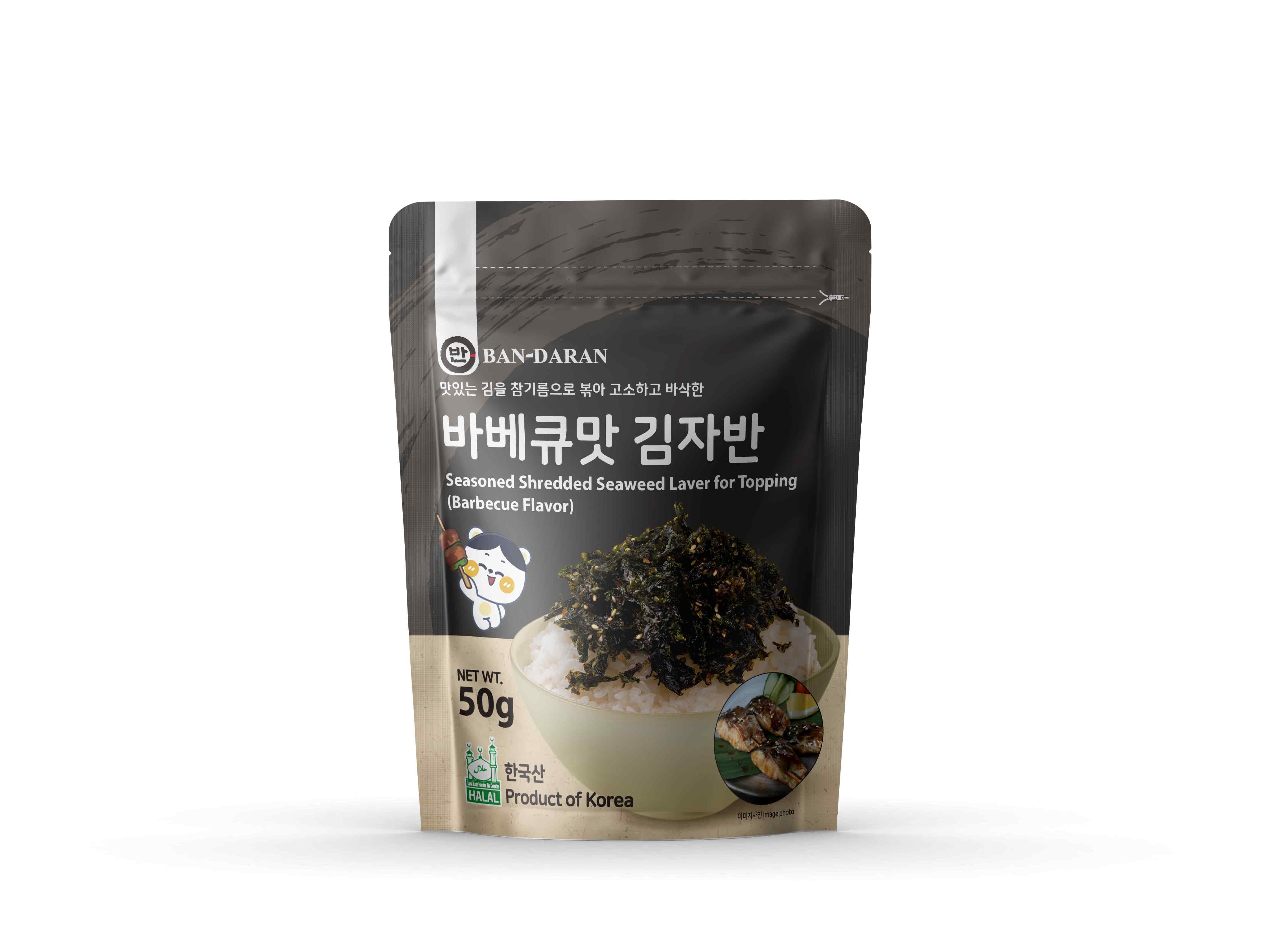 BANDARAN SEASONED SHREDDED SEAWEED LAVER FOR  TOPPING_Barbecue Flavor_