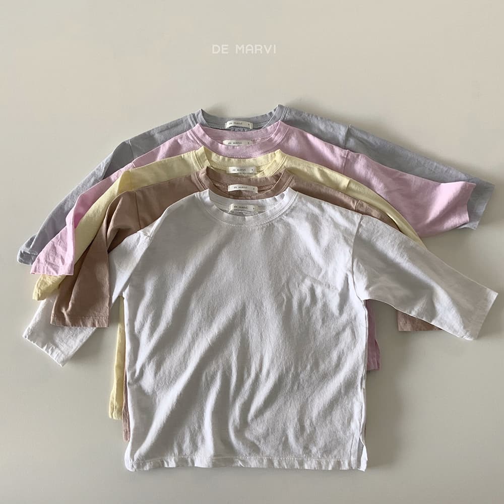 DE MARVI Kids Toddler Basic Loose fit Plain Long sleeve T_shirts Boys Girls Clothing Korean