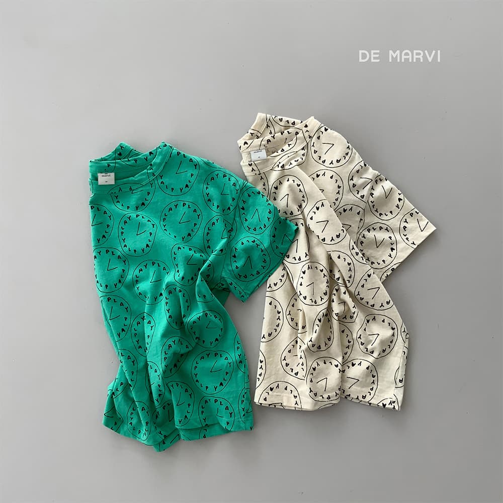 DE MARVI Kids Toddler Printed Loose fit Short sleeve T_shirts Boys Girls Tees Wholesale Korean