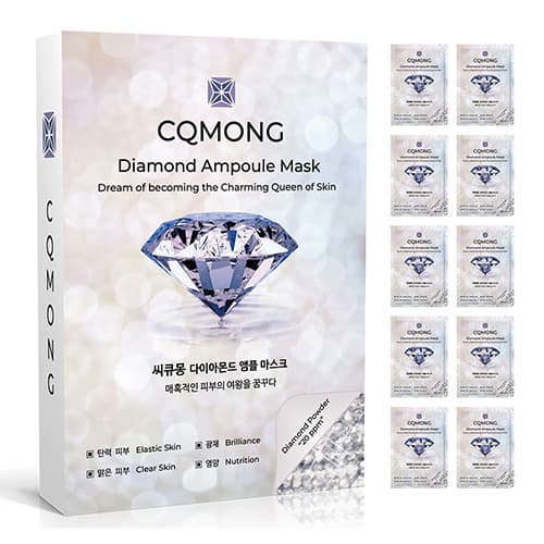 CQMONG Diamond Ampoule Sheet Mask Pack _10 PCS 1 Box_