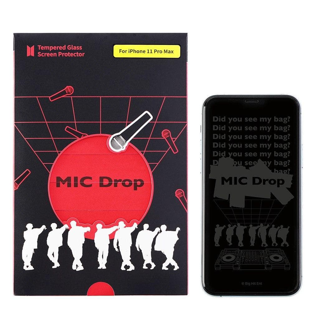 BTS MIC DROP iPhone11 PROMAX Tempered Glass Screen Protector