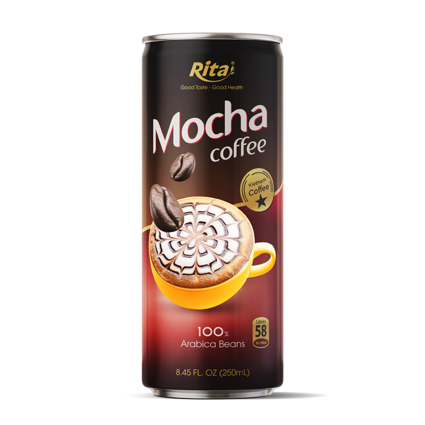 Premium 250ml Mocha Coffee Drink VietNam Coffee_bean