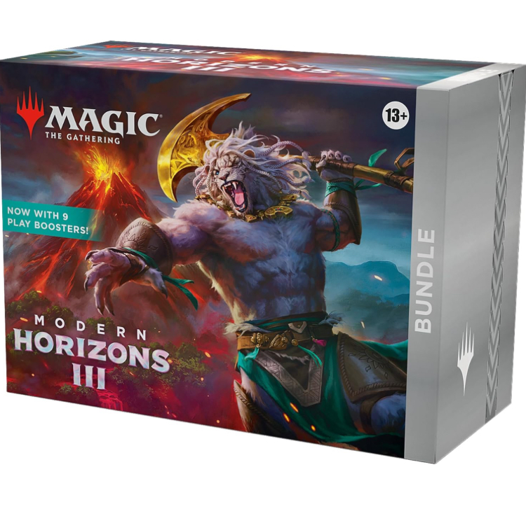 Magic The Gathering Modern Horizons 3 Bundle _ 9 Play Boosters_ 30 Land Cards _ Exclusive Accessorie