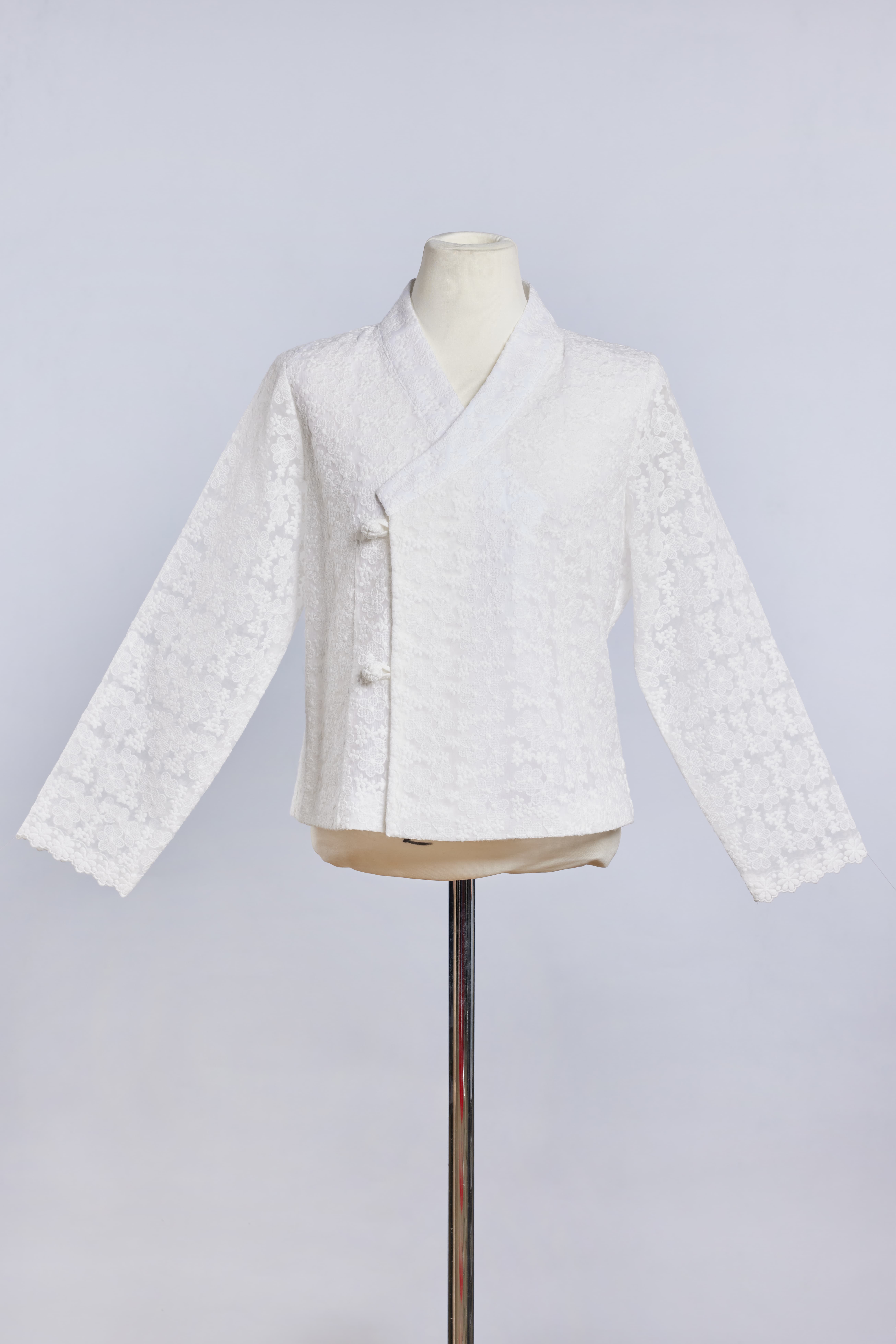 Korean Natural dyed cotten mesh Short Jeogori_  Oxen Skirt Set