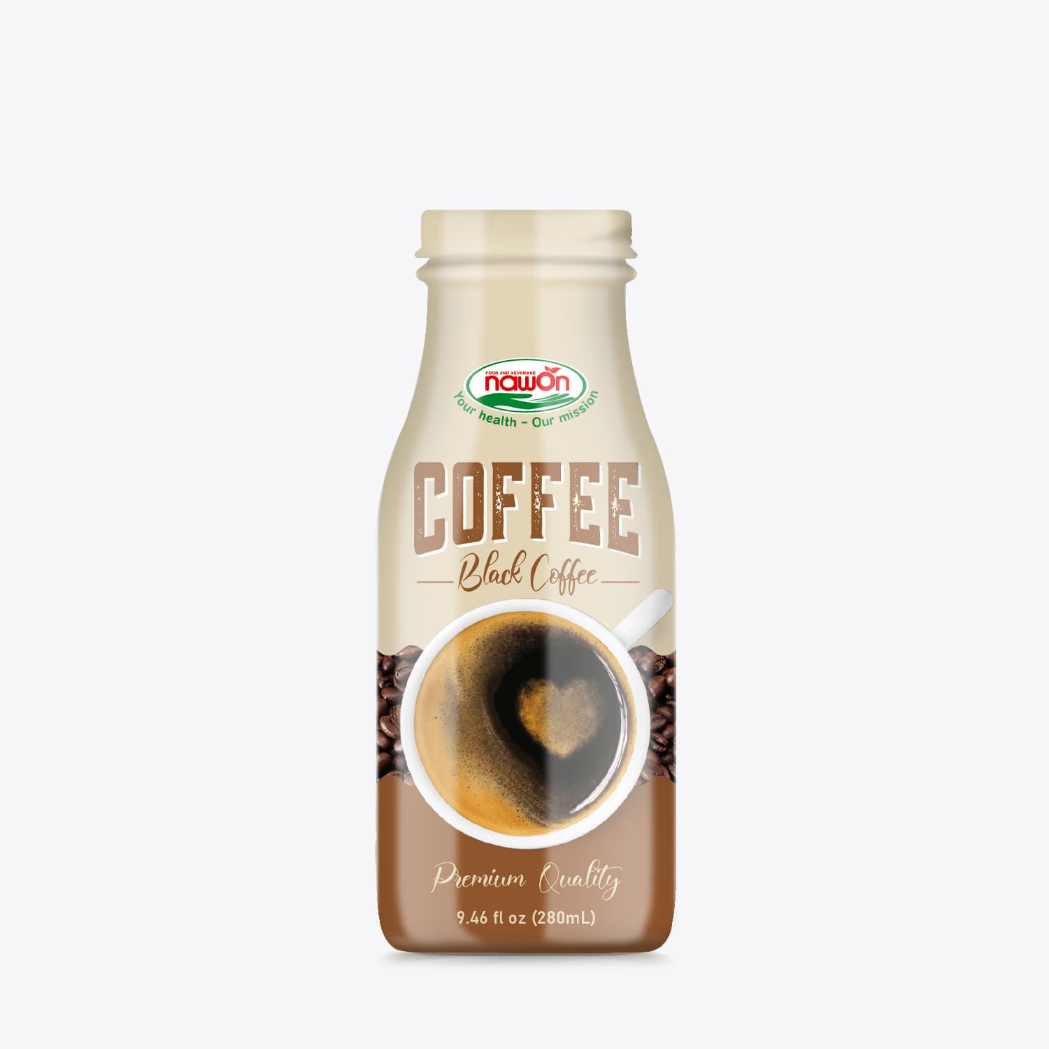 Black Coffee Premium Quality  Glass Bottle_ 280Ml