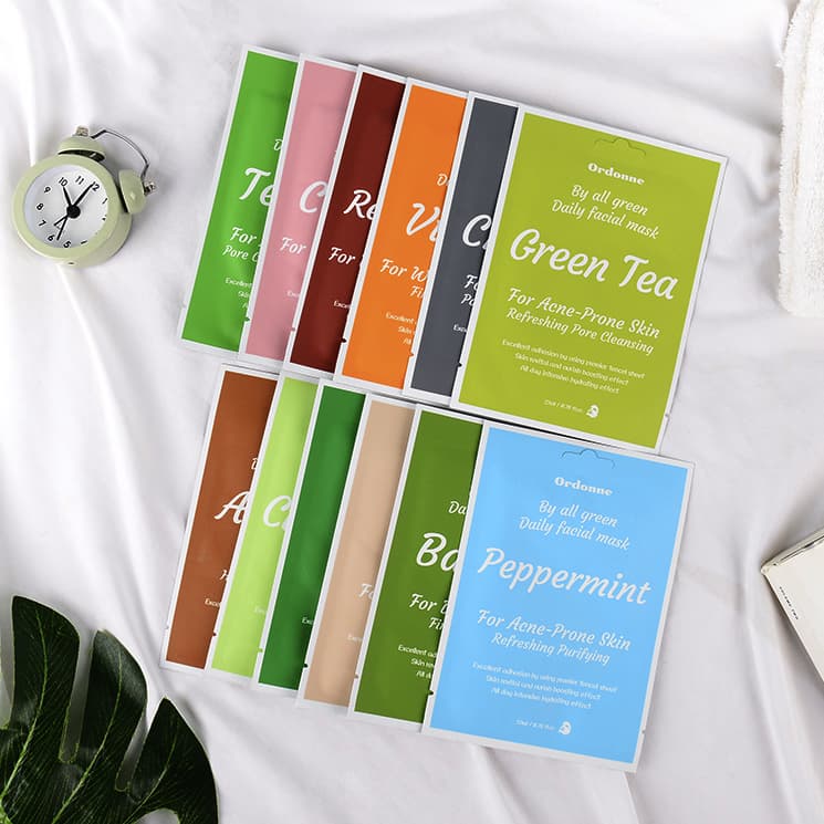 Ordonne By All Green Tencel Daily Facial Mask 12 Kinds