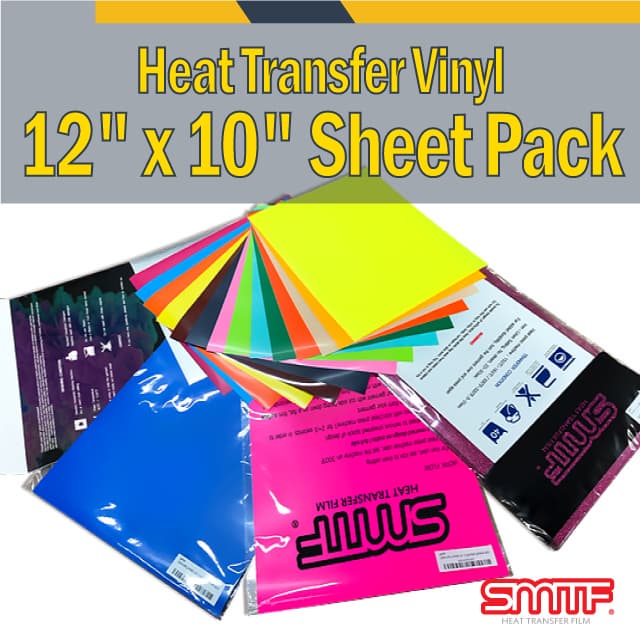 Heat Transfer Vinyl 12_ x 10_ Sheet Pack