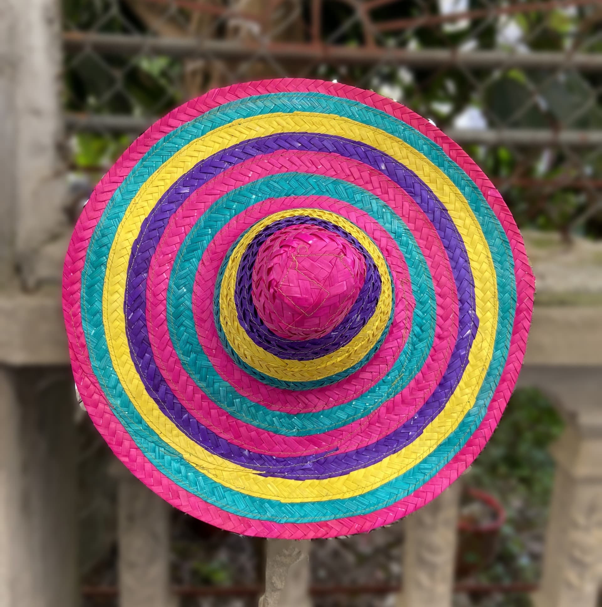 Traditional Mexican straw hat sombrero de paja customized logo ribbon