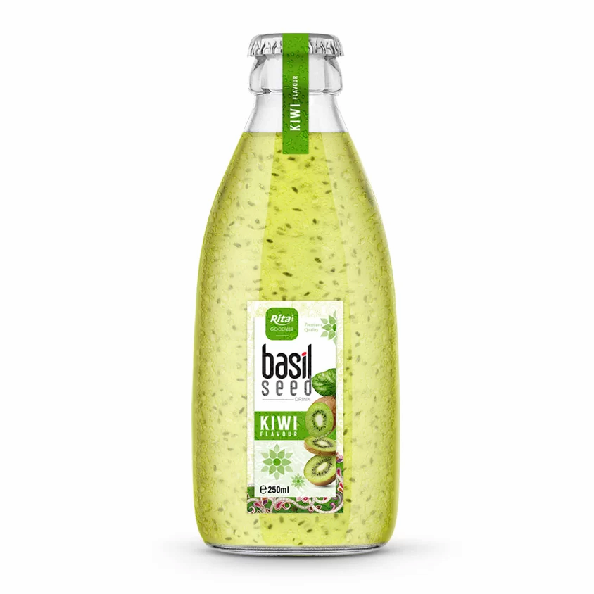 NFC Kiwi Basil Seed Drink 250ml Glass Bottle