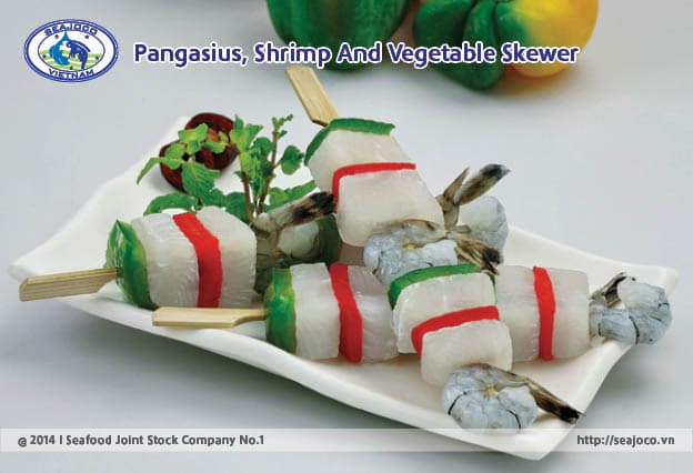 Seajoco_Pangasius, Shrimp & Vegetable Skewer