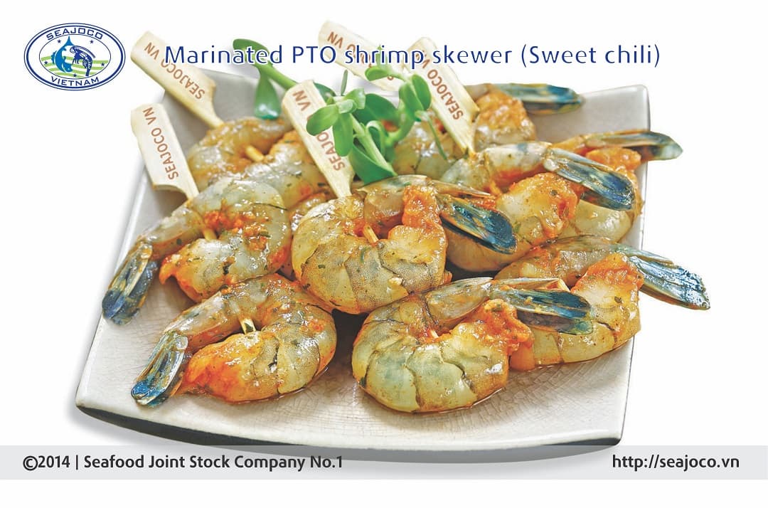 Marinated PTO shrimp skewer (Sweet chili)