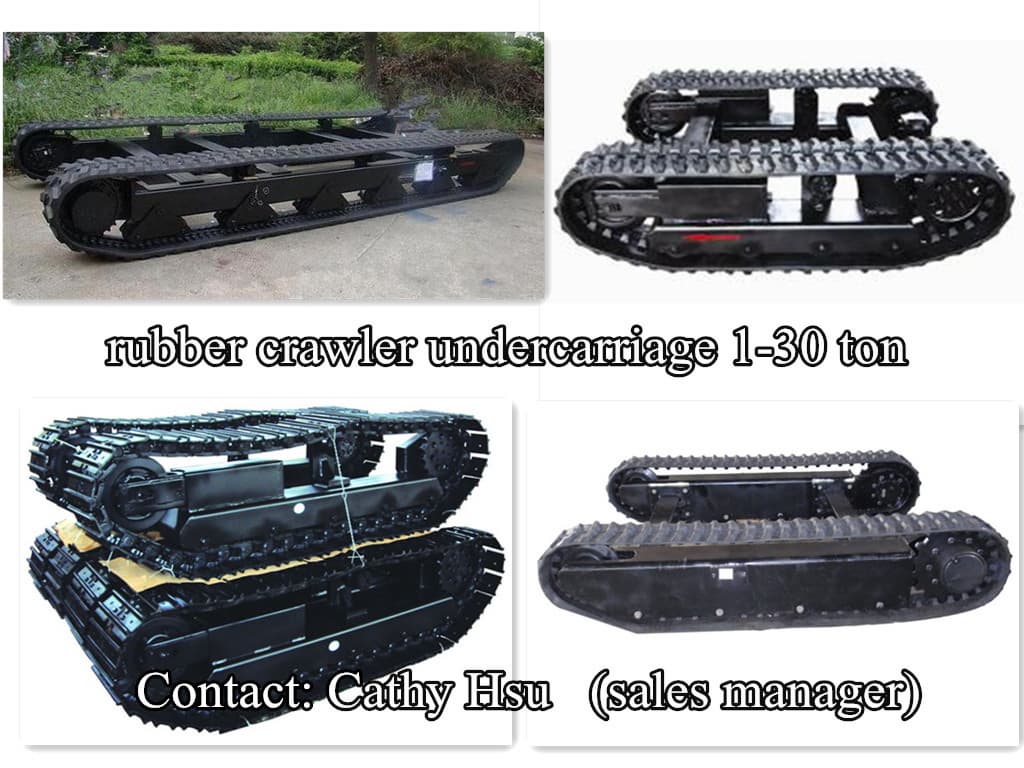 rubber crawler track undercarriage with angle