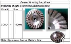 Convex Cup Wheel with aluminum shank