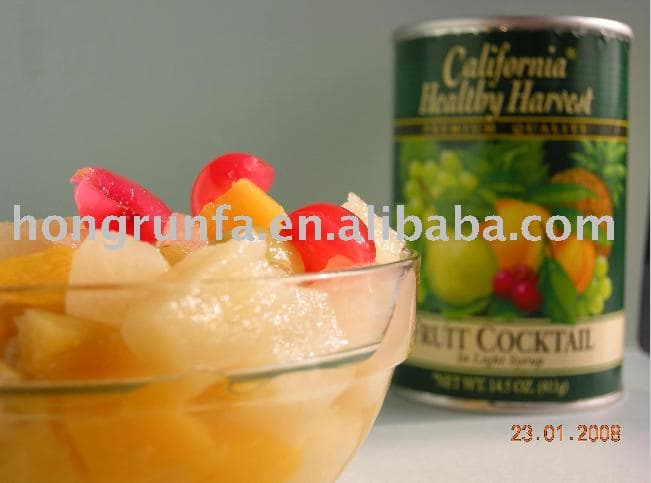 canned fruit cocktail in light syrup