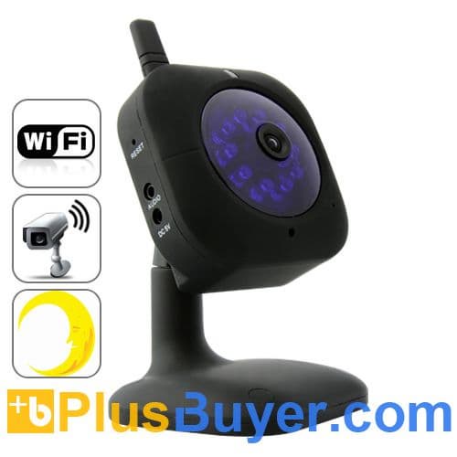 Wired / Wireless IP Camera with Automatic Nightvision and Microphone