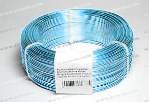 Coloredl aluminum wire-Light blue 1.0mm total