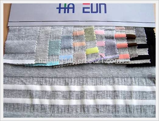 Cotton/Polyester Blend Rib/Stripe S/S Fabric