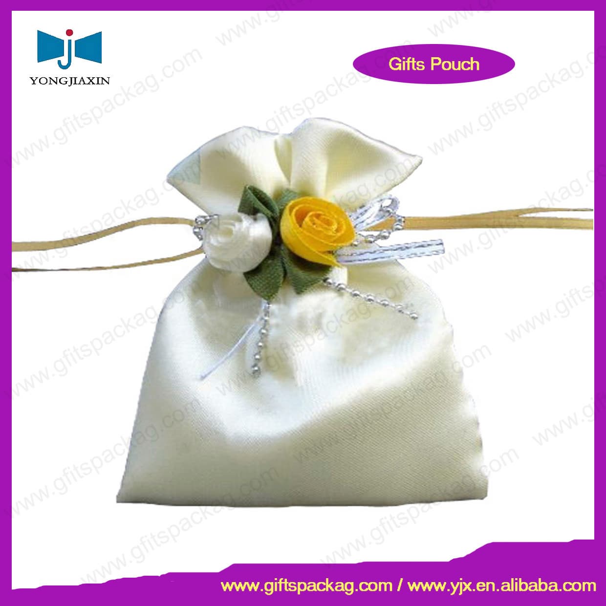 Drawsting Satin Pouch.Satin Bag for Packing