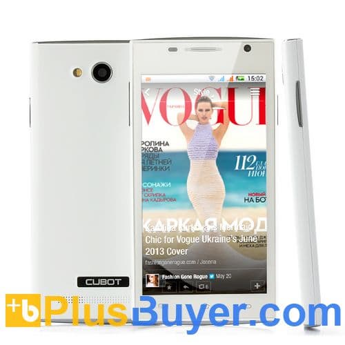 Cubot C10 - 4.5 Inch Dual SIM Android Phone (1GHz Dual Core, 854x480, White)