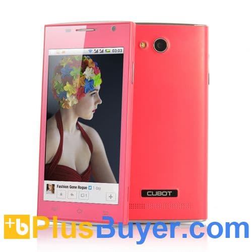 Cubot C10 - 4.5 Inch Dual SIM Android Phone (1GHz Dual Core, 854x480, Red)