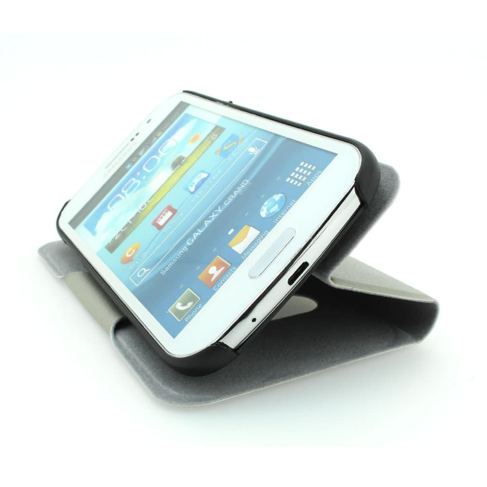 Front hollow Wallet Case with buckle and stand for Samsung I9082