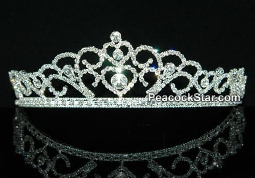 Bridal Wedding Queen Heart Rhinestone Crystal Tiara CT1301