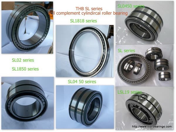 SL series full complement cylindrical roller bearings for grabs, motors, gearbox-THB BEARINGS