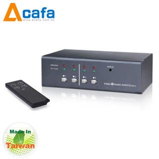 PANIO VAS14 4-Port VGA Video Switch & Extender with Audio & Remote