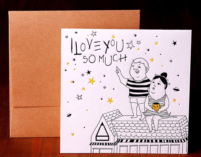 [LPO 014] Letterpress Card, I Love You Card