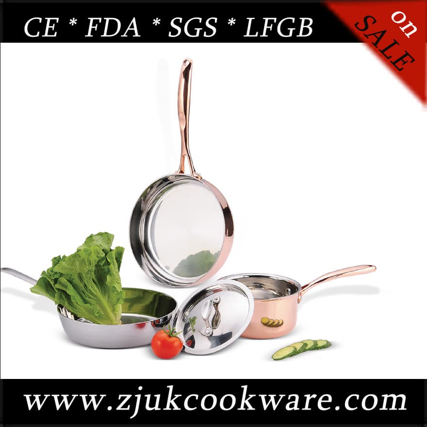 3-ply cooking pots stainless steel set of clad cookware