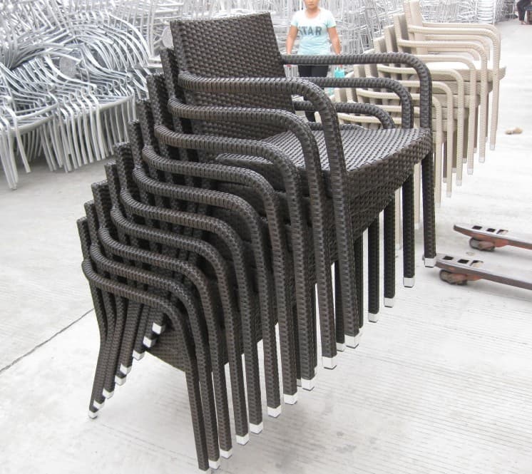 Rattan/Wicker furniture-Starbucks stackable chair (S216)
