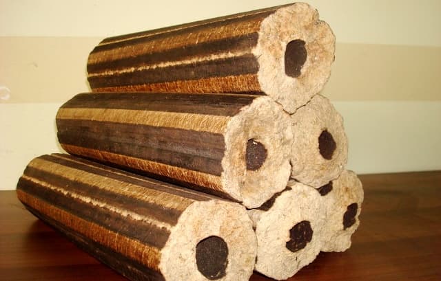 Cassia briquette for heating, cooking fuel