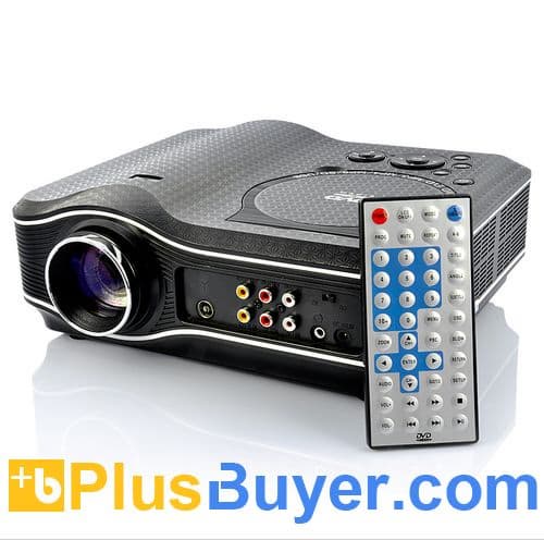 Multimedia LED Projector + Portable DVD Player (640 x 480, TV & AV In)