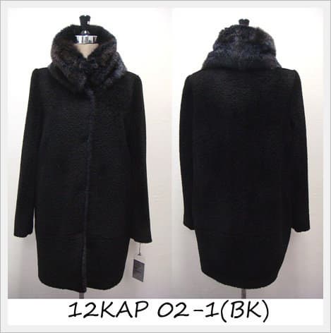 [Keosan Apparel] Luxury Coat for Women (12KAP02-1(BK))