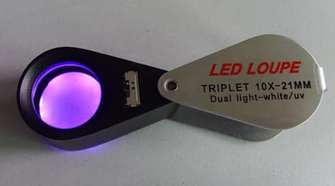 10X 21mm triplet loupe with LED+UV lights
