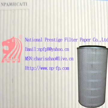 Corrugated air filter paper