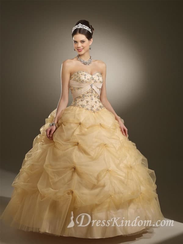 Elegant Yellow Quinceanera Dress