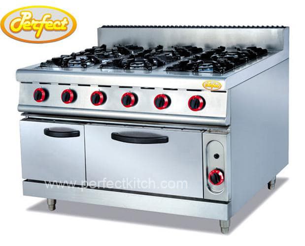Gas Range with 6 burners and gas oven